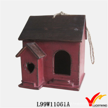 Birdhouse da madeira do jardim da antiguidade do vintage da reprodução de Luckywind
